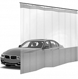 Шторы ПВХ для автомойки с окном, цвет серый 1м³.